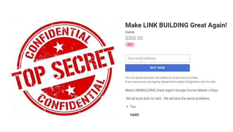 Make LINK BUILDING Great Again