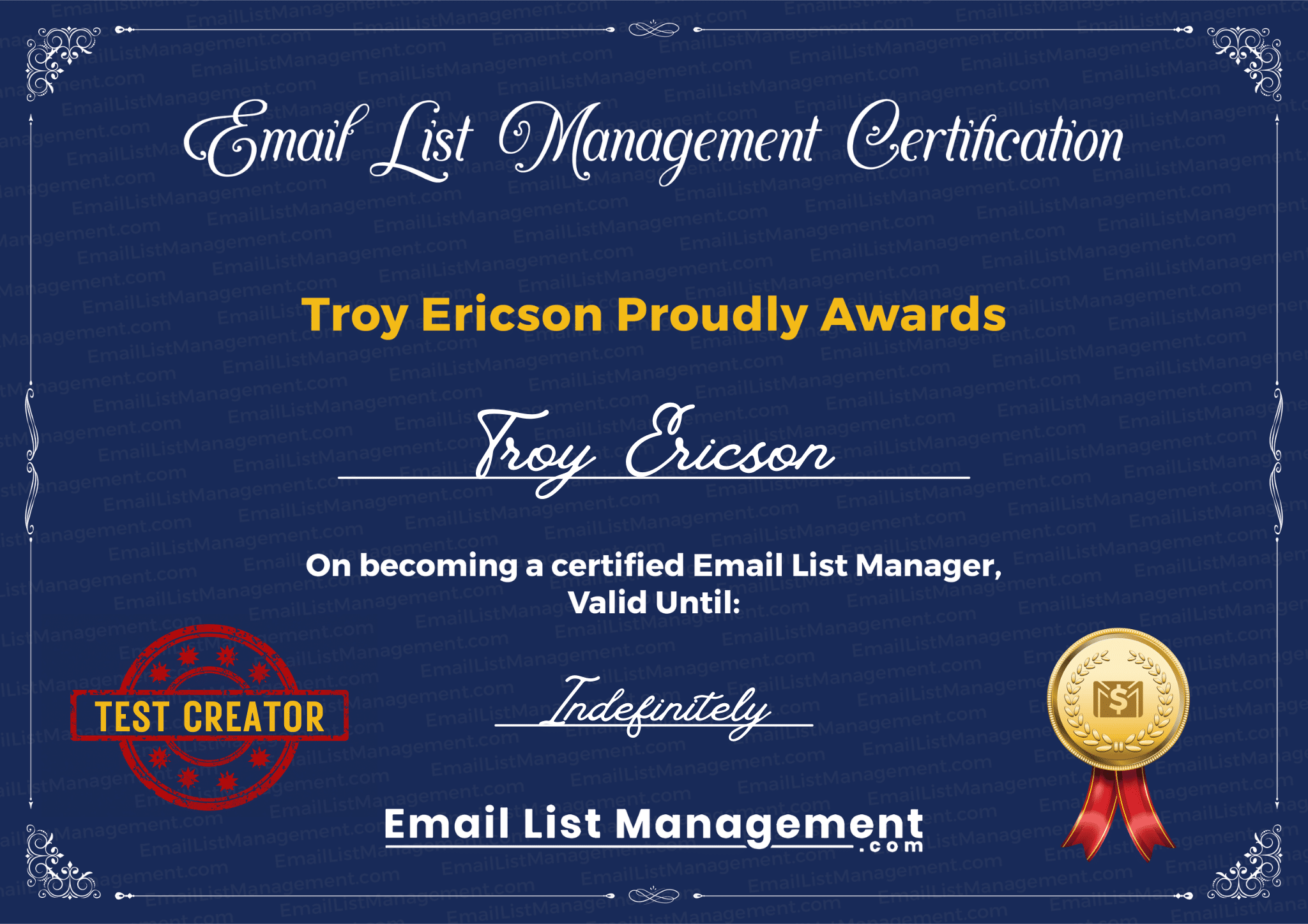 Email List Management Certification