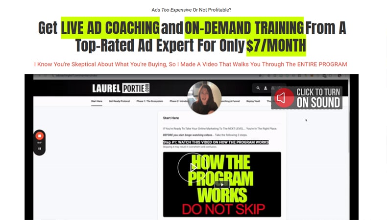 Laurel Portie – Expert Ad Coaching For 7 Dollar Ads